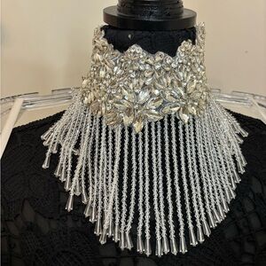 Portia and Scarlett cocktail with custom neckpiece